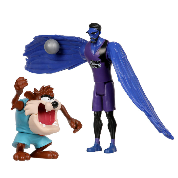 Moose Toys Space Jam: A New Legacy - 2 Pack - On Court Rivals - Tasmanian Devil & The Brow, Multicolor, (14581)