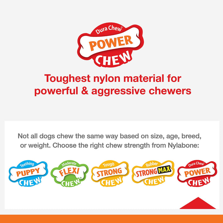 NYLABONE Power Chew Dog Toy Pack - Cute Dog Toys for Aggressive Chewers - with a Funny Twist! Tough Dog Toys - Durable Dog Toys - Lobster, Cheese, and Pretzel Shapes, Small/Regular (3 Count)