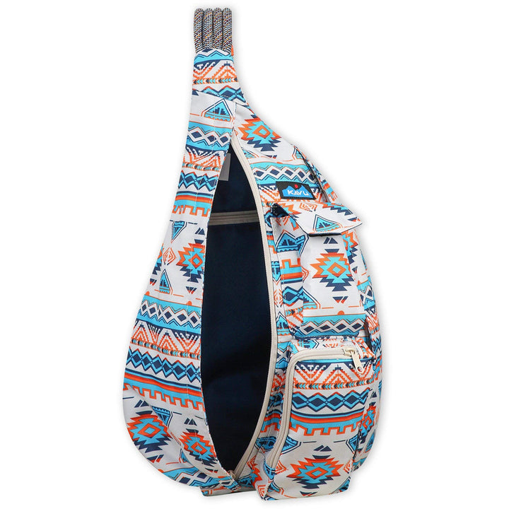 KAVU Original Rope Sling Bag Polyester Crossbody Backpack - Carbon Tribal One Size