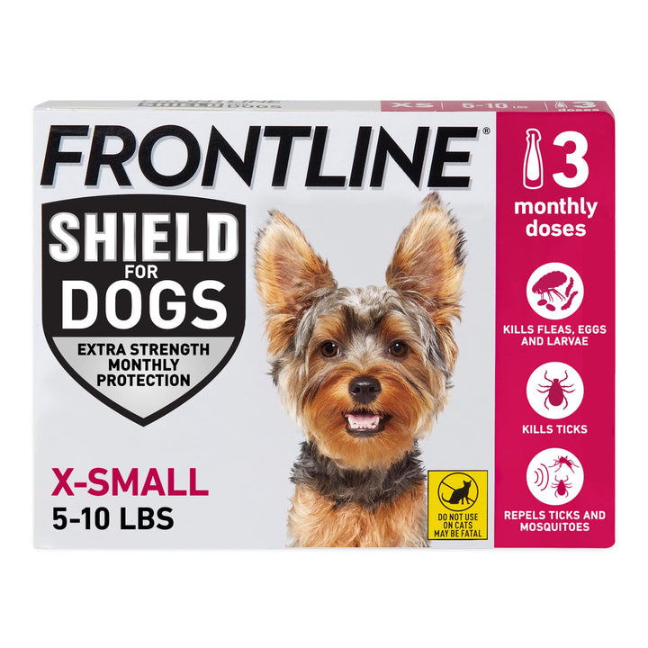 Frontline Shield Flea & Tick Treatment for X-Small Dogs 5-10 lbs., Count of 3 3 Count