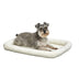 MidWest Homes for Pets Bolster Dog Bed 30L-Inch White Fleece Bed w/ Comfortable Bolster |Ideal for Medium Dog Breeds & Fits a 30-Inch Dog Crate|Easy Maintenance Machine Wash & Dry,30.0" x 21.0" x 2.5"