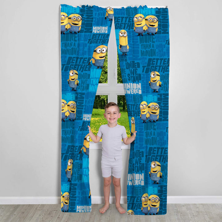 Minions: The Rise Of Gru, Kids Room Window Curtains Drapes Set, 82 In X 84 In, By Franco Despicable Me Minions