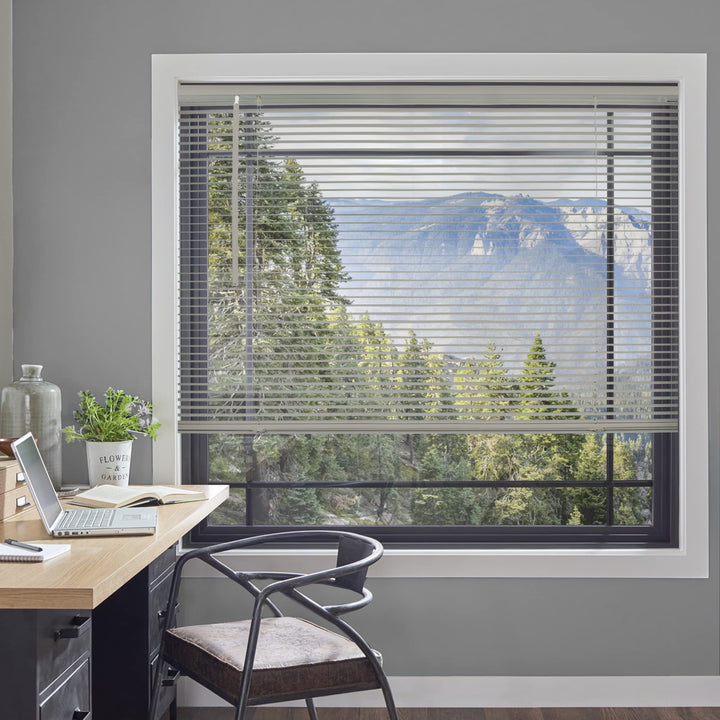 CHICOLOGY Blinds for Windows , Mini Blinds , Window Blinds , Door Blinds , Blinds & Shades , Camper Blinds , Mini Blinds for Windows , Horizontal Window Blinds , Gloss Gray, 12"W X 60"H Gray (Commercial Grade)