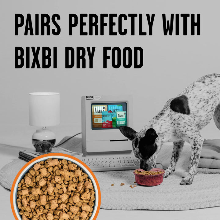 BIXBI Rawbble Freeze Dried Dog Food, Chicken Recipe, 12 oz - 98% Meat and Organs, No Fillers - Pantry-Friendly Raw Dog Food for Meal, Treat or Food Topper - USA Made in Small Batches