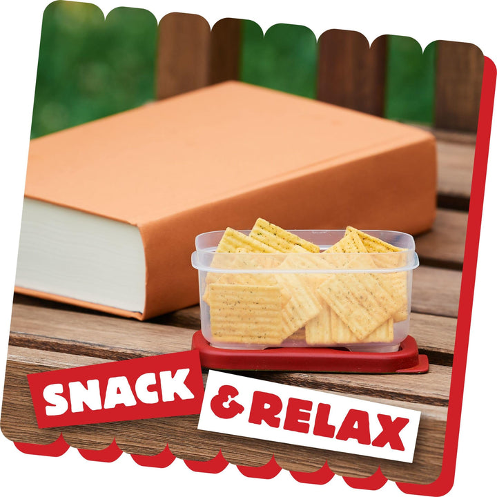 Cheez-It Grooves Crunchy Cheese Crackers, Snack Crackers, Lunch Snacks, Family Size, Sharp White Cheddar, 17oz Box (1 Box) 1.06 Pound (Pack of 1)