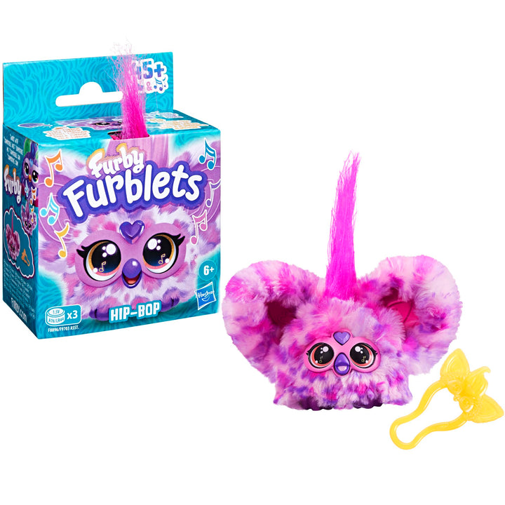 Furby Furblets Loo-Lay Mini Friend, 45+ Sounds & Music, Speaks Only Furbish, Electronic Plush Toys for 6 Year Olds & Up, Multicolor Loo-lay (Gamer Music)