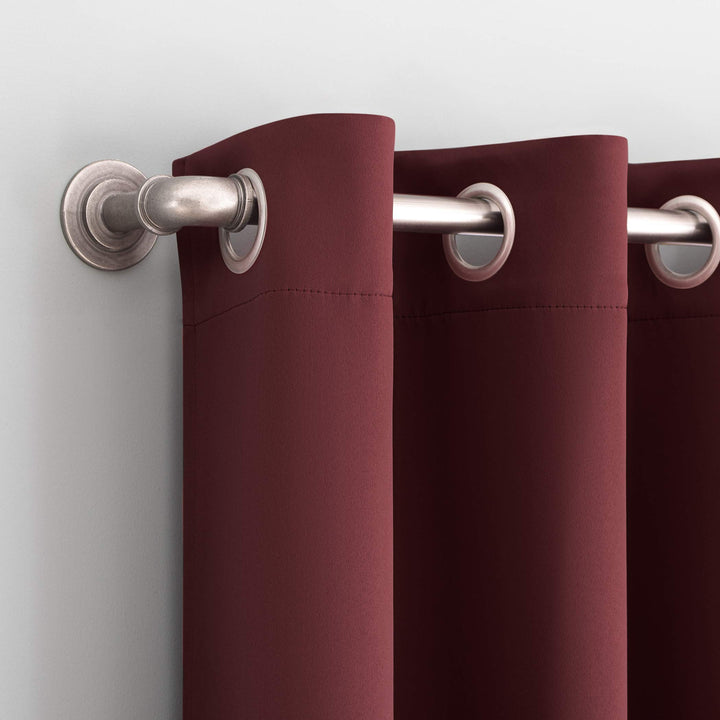 Sun Zero Easton Energy Saving Blackout Grommet Curtain Panel, 40" x 95", Wine Red 40" x 95" Casual