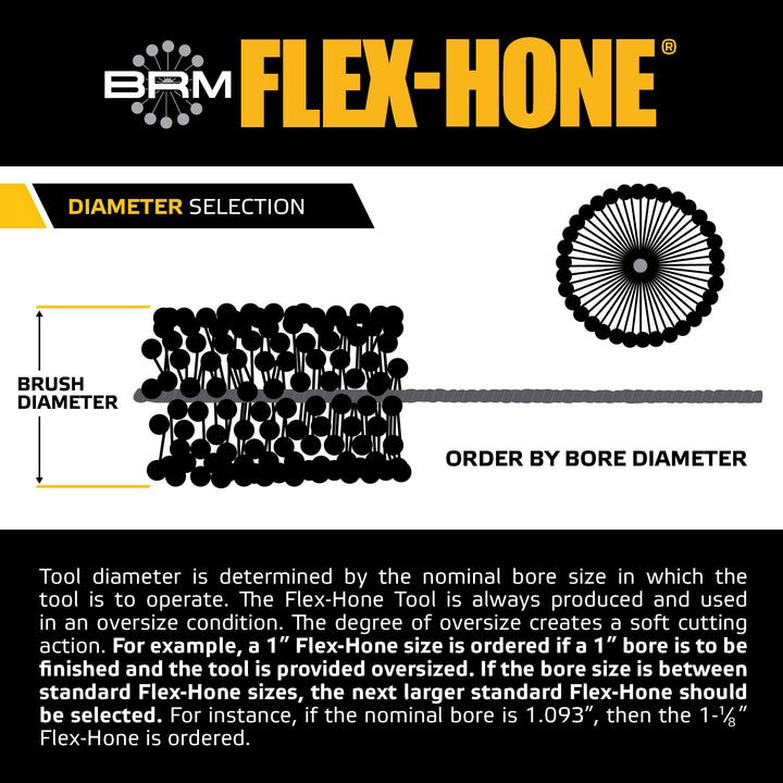 Brush Research GBD80012 FLEX-HONE®, 8"(203mm) Diameter, 120 Grit, Silicon Carbide, For Mild Steel, Stainless Steel Cast Iron and Softer Ferrous Materials 8.000"(203mm)