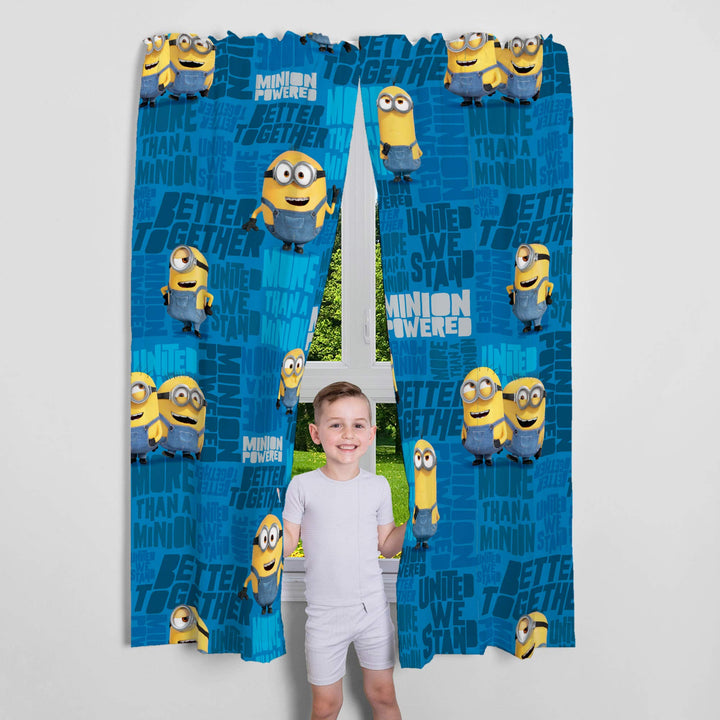 Franco Kids Room Window Curtains Drapes Set, 82 in x 63 in, Despicable Me Minions