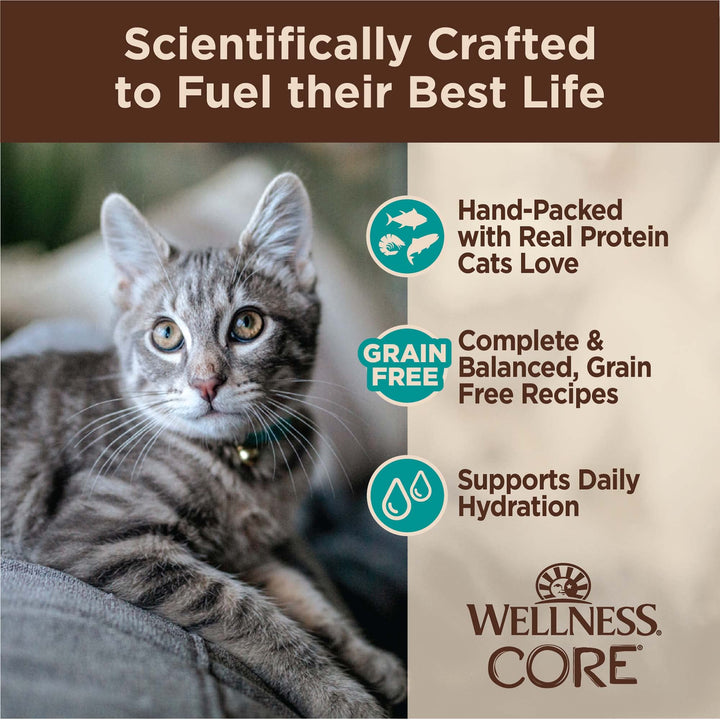 Wellness CORE Grain-Free Signature Selects Wet Cat Food, Natural Pet Food Made with Real Meat (Poultry Variety Pack, 2.8 Ounce Can, Pack of 8) Poultry Variety Pack 2.8 Ounce (Pack of 8)