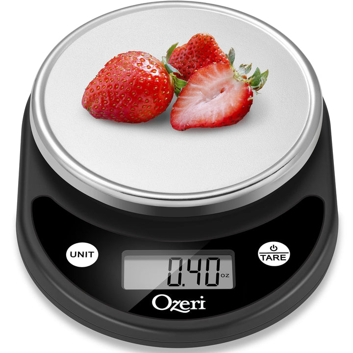 Ozeri Pronto Digital Multifunction Kitchen and Food Scale,Silver on Black Silver on Black