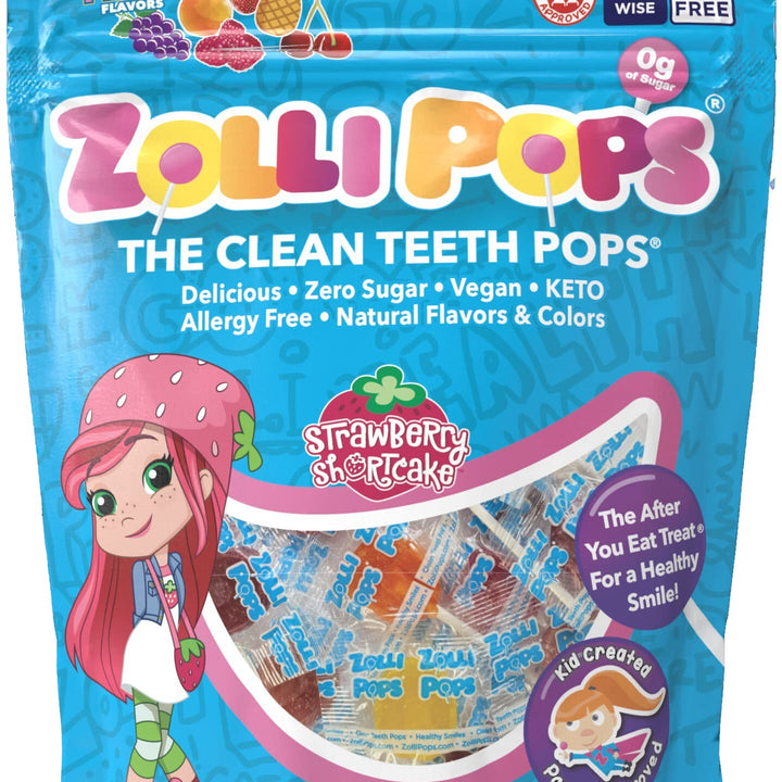 Zollipops Clean Teeth Lollipops - AntiCavity Sugar Free Candy for a Healthy Smile Great for Kids, Diabetics and Keto Diet. Natural Fruit Variety, 3.1 Ounce 3.1 Ounce (Pack of 1)