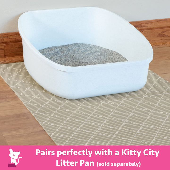 Kitty City Corrugate Cat Scratch Pad, Cat Non-Stick Litter Scoop, Cat Litter Mats, Cat Litter Box Kit, CM-10311 Track-Resistant Litter Mat