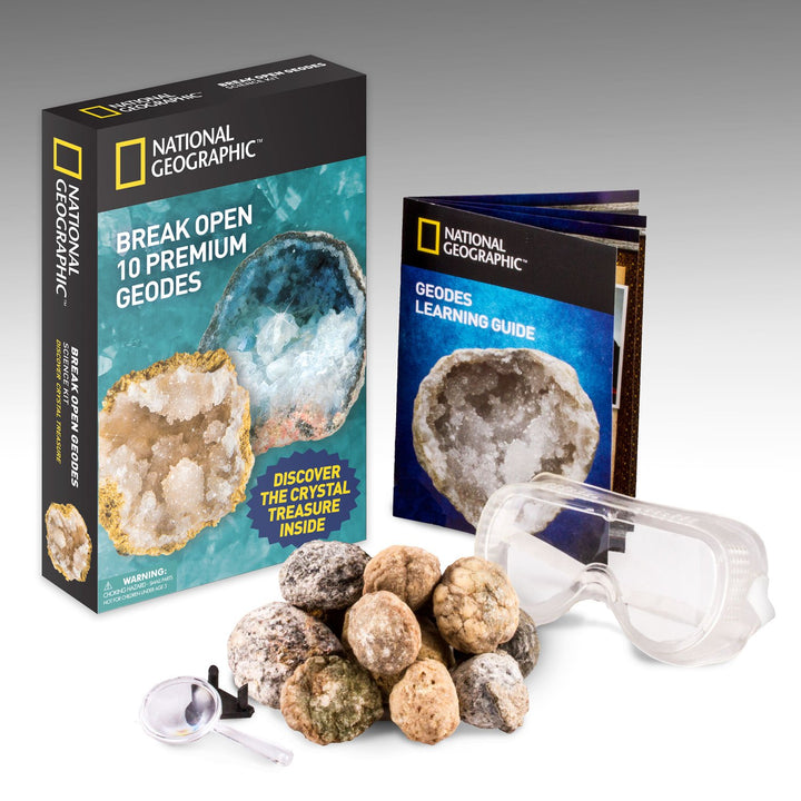 The Ultimate Bundle for Any Rock Lover By National Geographic - Includes Rock Tumbler Kit, 10 Break Your Own Geodes, and a Gemstone Dig Kit!