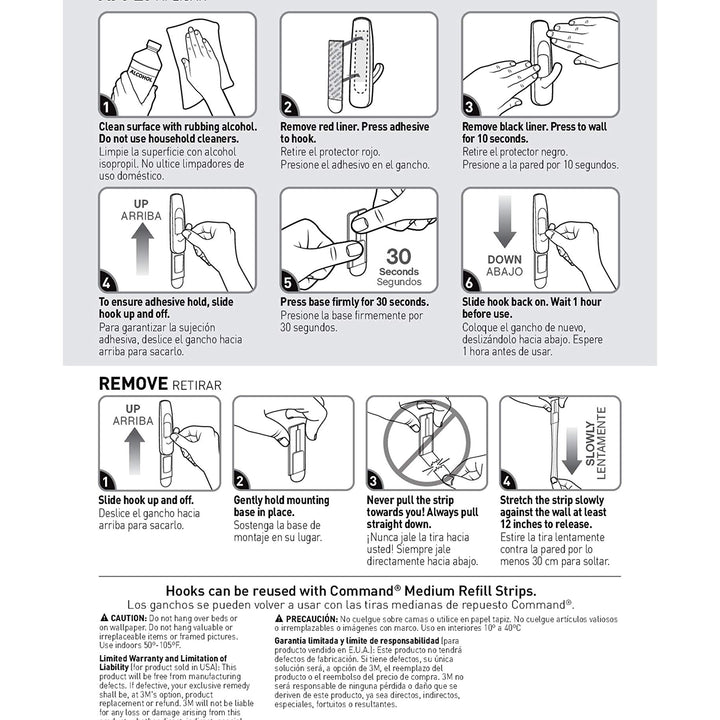 Command Medium Utility Hooks, Damage Free Hanging Wall Hooks with Adhesive Strips, No Tools Wall Hooks for Hanging Organizational Items in Living Spaces, 20 White Hooks and 24 Command Strips 20 Hooks