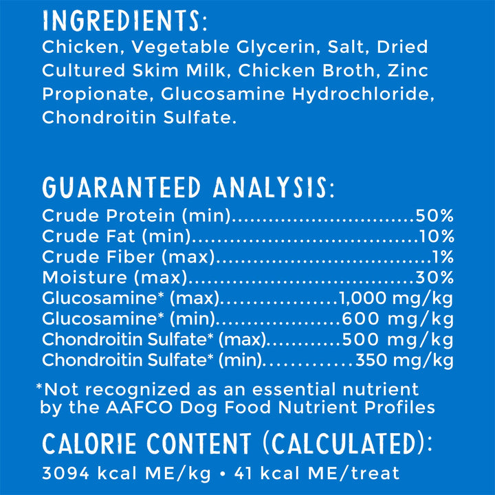 Chicken Jerky, Grain Free Dog Treats with Glucosamine & Chondroitin, Made in USA, 24 oz, 29253, 1.5 Pound (Pack of 1) Chicken 1.5 Pound (Pack of 1)