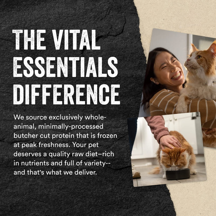 Vital Essentials Freeze Dried Raw Cat Food, Pork Mini Patties Entree, 3.75 oz
