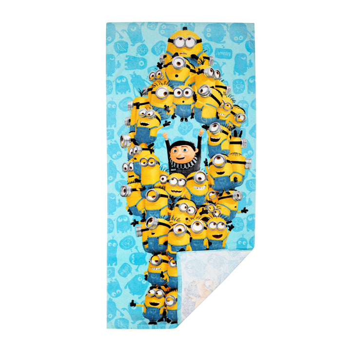 Franco Kids Super Soft Cotton Bath/Pool/Beach Towel, 58 in x 28 in, Minions The Rise Of Gru