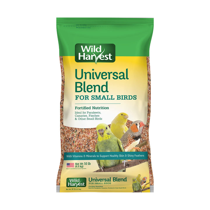 Wild Harvest Universal Blend for Small Birds, 10 lb Bag, Fortified Nutrition 10 Pound (Pack of 1)