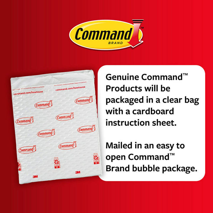 Command Large Refill Adhesive Strips, Damage Free Hanging Wall Adhesive Strips for Large Indoor Wall Hooks, No Tools Removable Adhesive Strips for Living Spaces, 20 White Command Strips