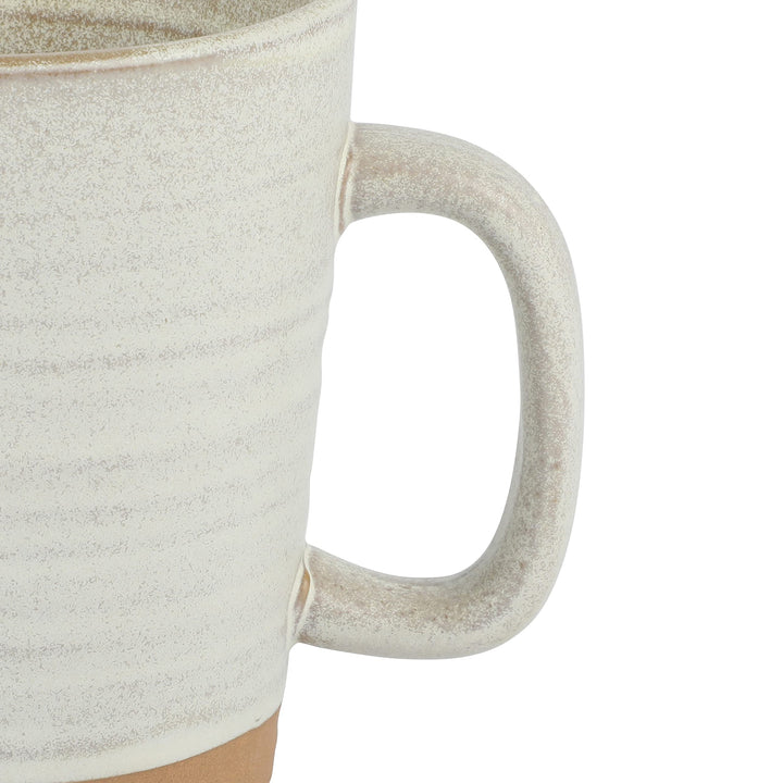 Gibson Elite 4 Pack Dreamweaver Terracotta Reactive 17 OZ Mug Set - Sand Cream 17oz. Mug (4-Pack) Sand Cream Mugs