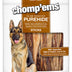 CHOMP 'EMS Purehide Chews - Slow Roasted Naturally Delicious Rawhide Dog Treats - High Protein Beef Hide - Bacon Flavor, Sticks, 8.5 Oz.