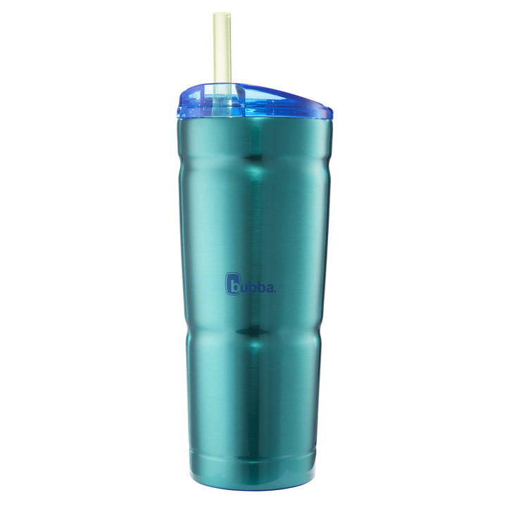 BUBBA BRANDS Envy S Vacuum-Insulated Stainless Steel Tumbler with Lid and Straw, 24oz Reusable Iced Coffee or Water Cup, BPA-Free Travel Tumbler, Island Teal No Bumper