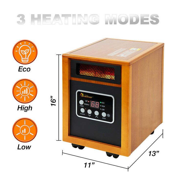 Portable Space Heater with Humidifier, 1500-Watt DR-968H w/ Humidifer