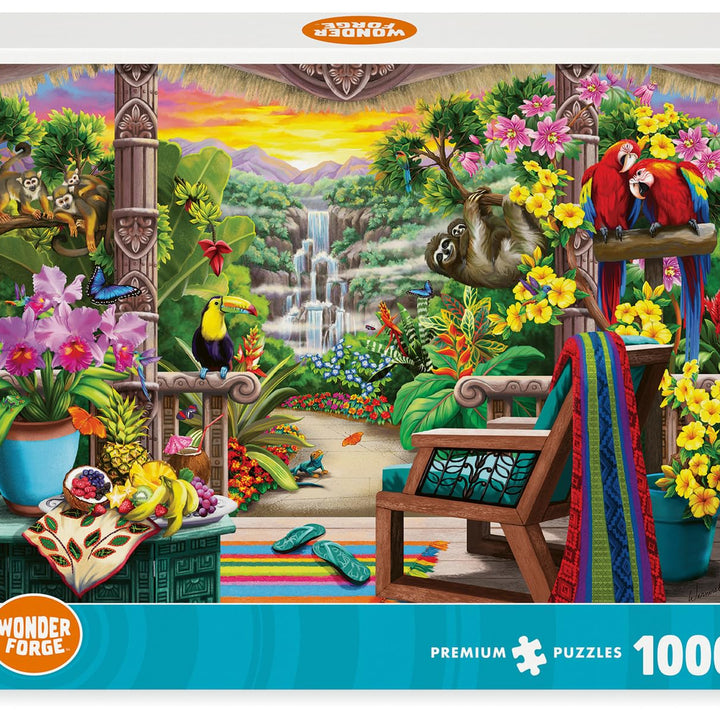 Wonder Forge Tropical Retreat 1000 Piece Jigsaw Puzzle for Adults | Unique, Perfectly-Fitting Pieces | Fun, Vibrant Imagery |  Exclusive