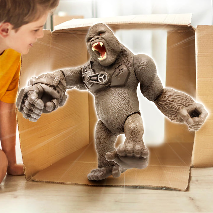 Lanard Primal Clash! Cyber Gorilla Mega Monster! - 10" Articulated Figure, Kids Toy Figure, Medium