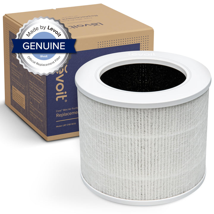 LEVOIT Core Mini Air Purifier Replacement Filter, 3-in-1, High-Efficiency Activated Carbon, Core Mini-RF, 1 Pack, White