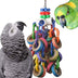 Super Bird Creations SB1107 Bagel Cascade Bird Toy - Durable, Refillable Compressed Cardboard Bagels, Ideal for s, African Greys, Eclectus - Engaging, Fun Chew Toy for Large Birds, 15 x 4.5"