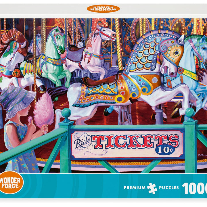 Wonder Forge Cotton Candy Carousel 1000 Piece Jigsaw Puzzle for Adults | Unique, Perfectly-Fitting Pieces | Fun, Vibrant Imagery |  Exclusive