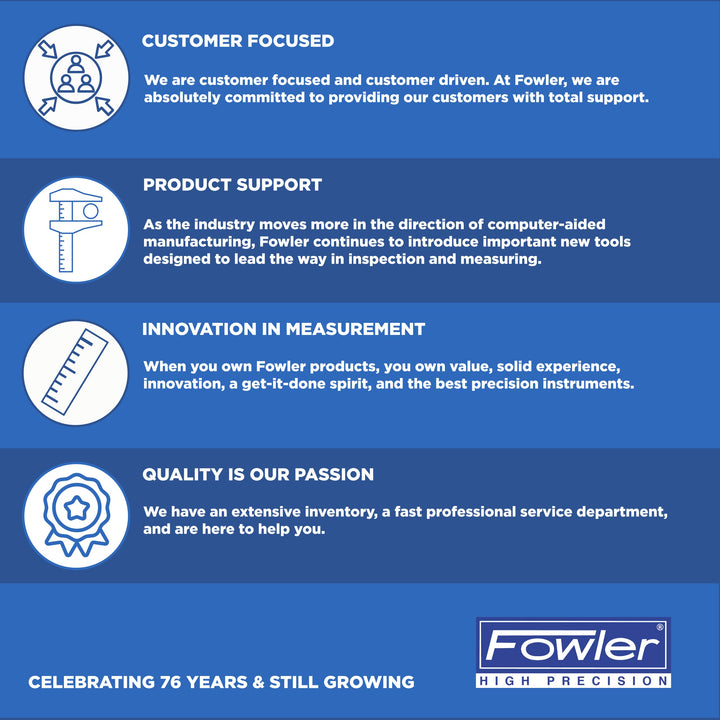 Fowler 72-234-423-0 Rotomike Extended Range Disc Brake Micrometer, Metric