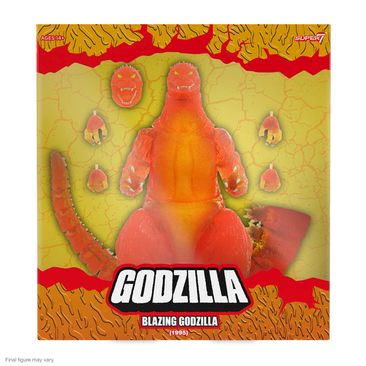 Super7 Toho ULTIMATES! - Blazing Godzilla (1200º Clear Orange) Action Figure