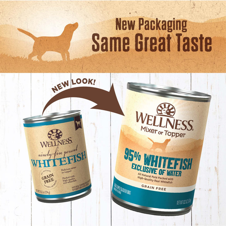 Wellness 95% Lamb Natural Wet Grain Free Canned Dog Food, 13.2-Ounce Can (Pack of 12)