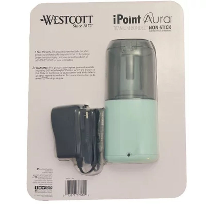 Westcott Ipoint Aura Ti Nonstick Electric Pencil Sharpener (Choose a Color)