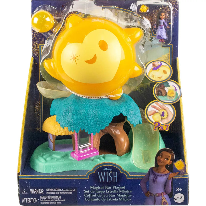 Disney Wish Magical Star Playset with Asha of Rosas Mini Doll & 7 Surprise Wish Orbs