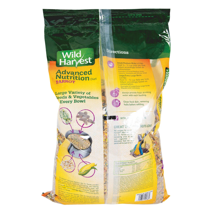 Wild Harvest Advanced Nutrition Parrot 8 Pound Bag,White 8 Pound (Pack of 1)