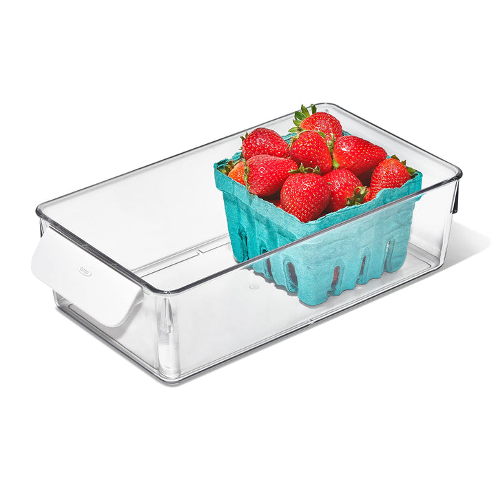 OXO Good Grips Fridge Organization Bin 5 in x 10 in - for Berry Bins, Yogurt Cups and More