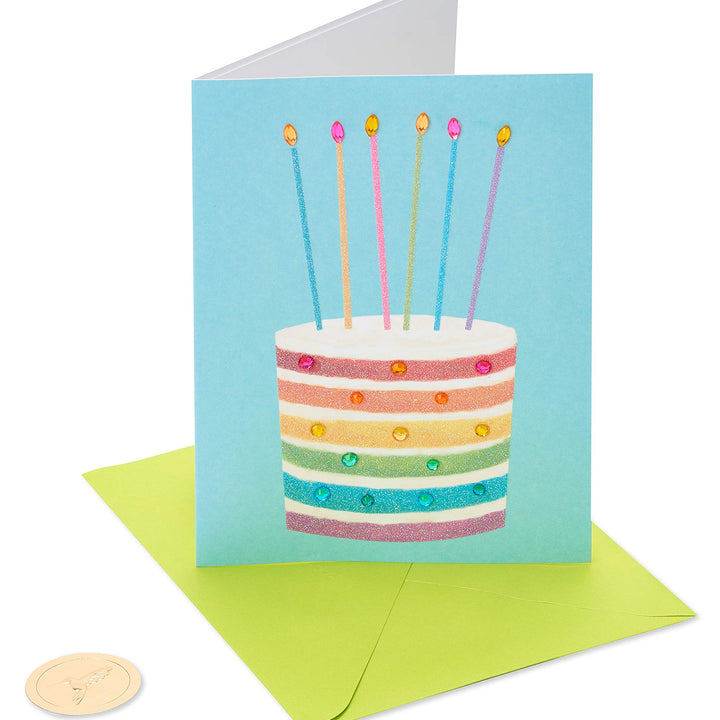 Papyrus Birthday Card (It's Your Day) Rainbow Cake