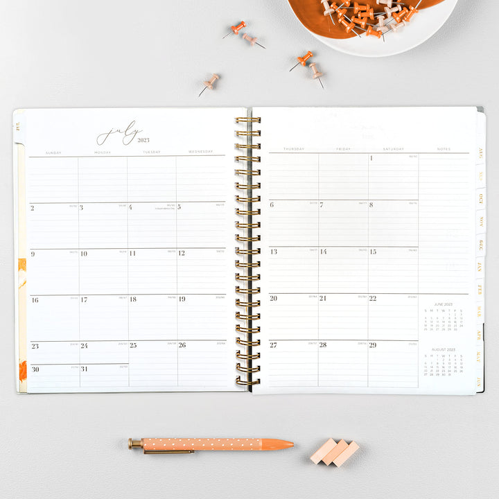 Blue Sky Life Note It 2023-2024 Academic Year Weekly and Monthly Planner Notes, 8.5" x 11", Frosted Cover, Wirebound, Hannah Frosted (142588-A24) 8.5" x 11"