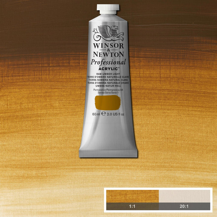 Winsor & Newton Professional Acrylic Paint, 60ml (2-oz) Tube, Raw Umber Light 2-oz Tube