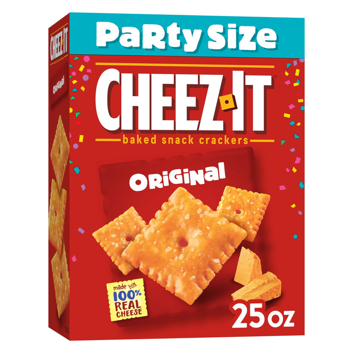 Cheez-It Cheese Crackers, Baked Snack Crackers, Lunch Snacks, Family Size, Extra Toasty, 21oz Box (1 Box) 1.31 Pound (Pack of 1)