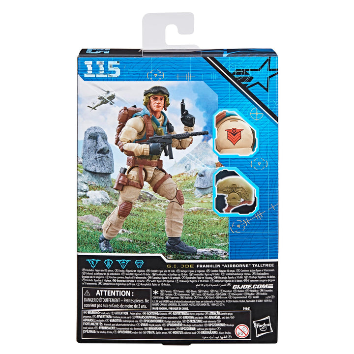 G.I. Joe Classified Series #115, Franklin Airborne Talltree, Collectible 6 Inch Action Figure with 10 Accessories