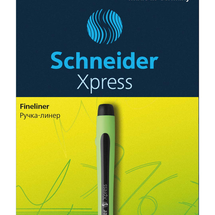 Xpress Premium Fineliner, 0.8 mm Porous Point, Light Green Barrel, Black Ink, Box of 10 Pens (190001)