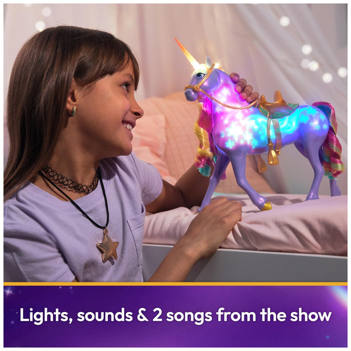 Unicorn Academy, Interactive Rainbow Light-up Wildstar Unicorn Toy with Lights, Sounds & Music, Dolls & Unicorn Toys for Girls Ages 4 and up