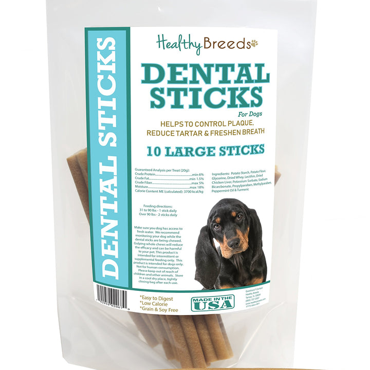 Healthy Breeds Black and Tan Coonhound Dental Sticks Large 10 Count Black & Tan Coonhound Large 10 Ct