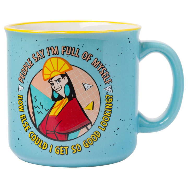 Silver Buffalo Disney Emperor's New Groove Kuzco Memphis How Else Could I Get So Good Looking Quote Ceramic Camper Mug, 20 Ounces