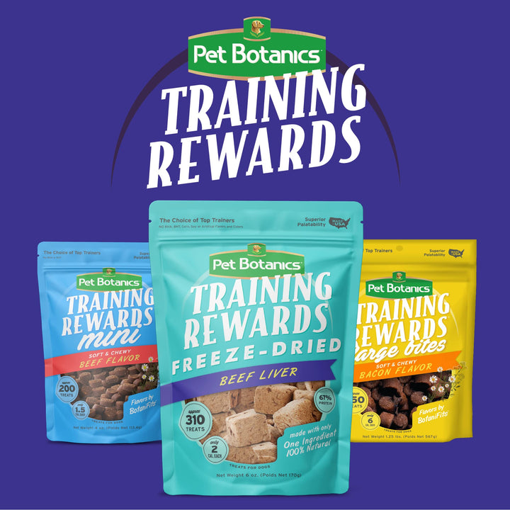 Pet Botanics 4 oz. Pouch Training Reward Freeze Dried, Beef Liver Flavor, with 310 Treats Per Bag, The Choice of Top Trainers 6 Ounce (Pack of 1)